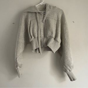 Zara | Tops | Zara Kaia X Zara Hooded Zip Up Sweatshirt In Creambeige |  Poshmark